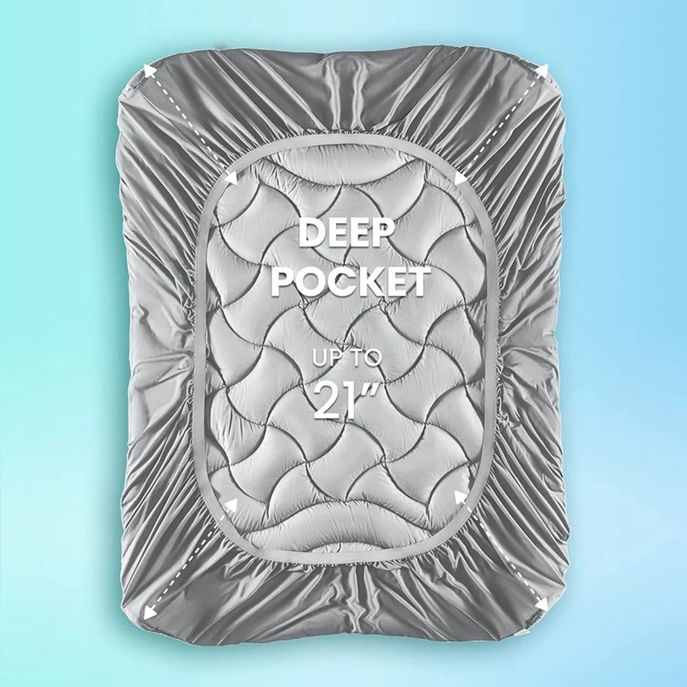 Full Size Mattress Pad Cover Cooling Overfilled Soft Fluffy